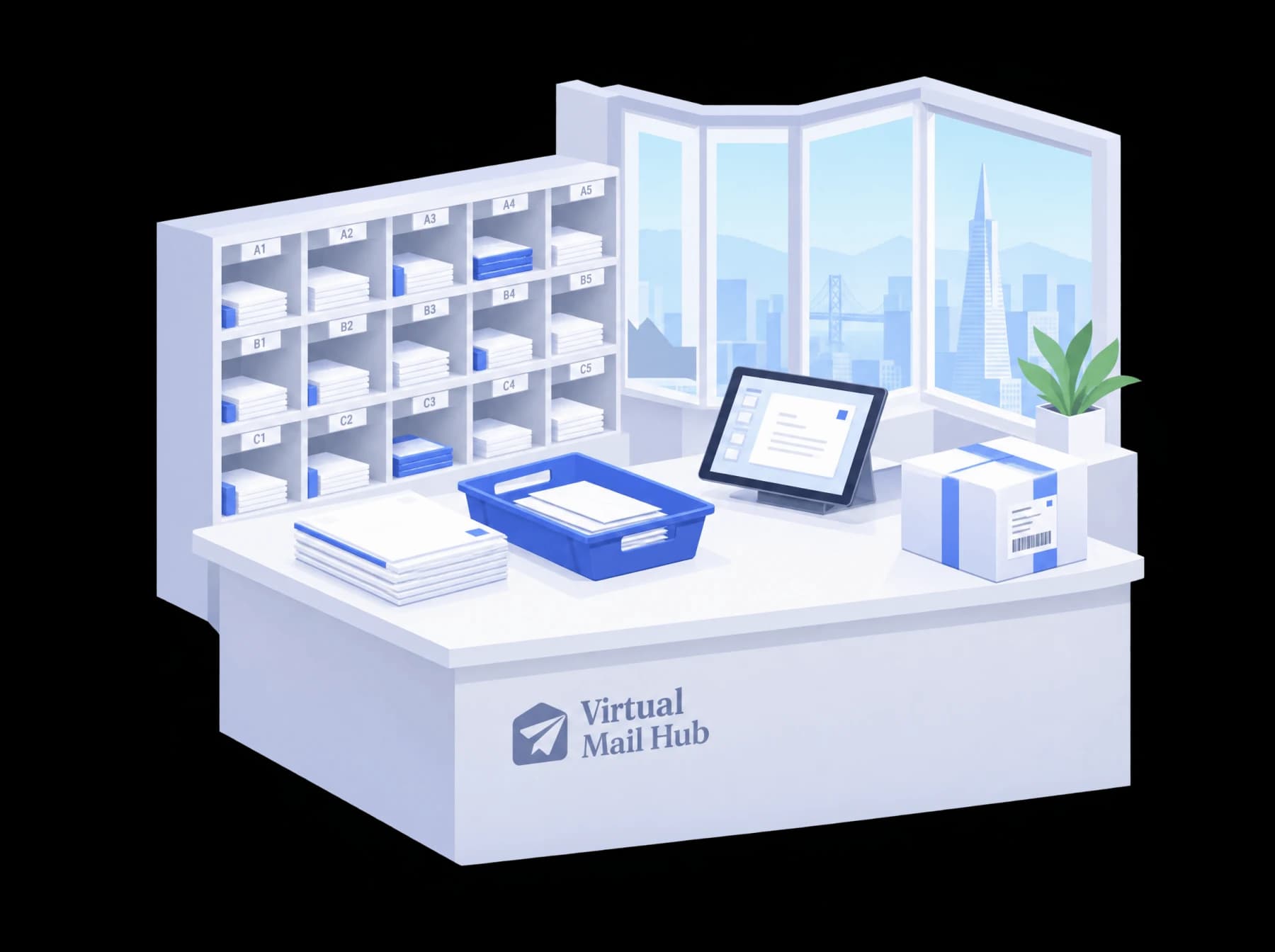 Virtual Mail Hub owned mail facility near Union Square in downtown San Francisco